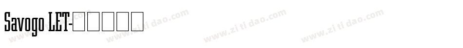 Savogo LET字体转换